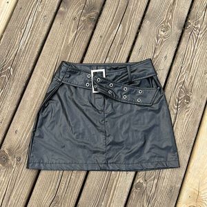 Y2K leather miniskirt